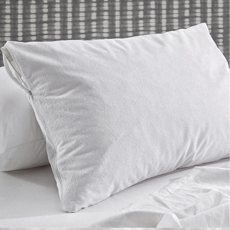 50/50 Polycotton 방수 테리 타월 호텔 베개 보호기